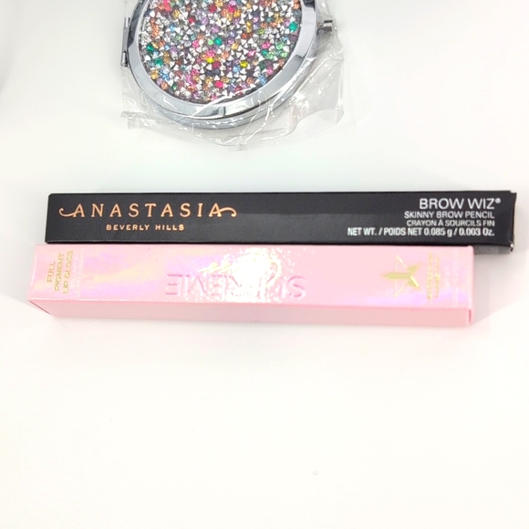 YSL pouch ,Jefferee star supreme gloss w/ brow pencil , makeup mirror - Picture 3 of 14